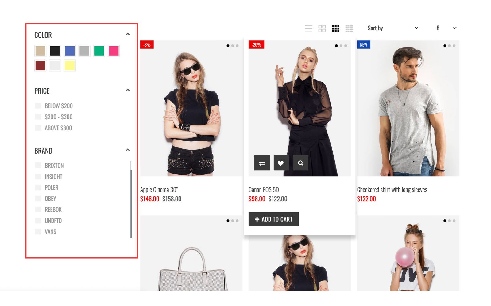 Product filters 